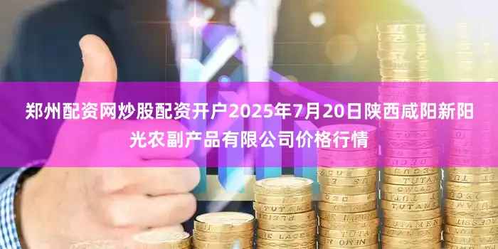 郑州配资网炒股配资开户2025年7月20日陕西咸阳新阳光农副产品有限公司价格行情